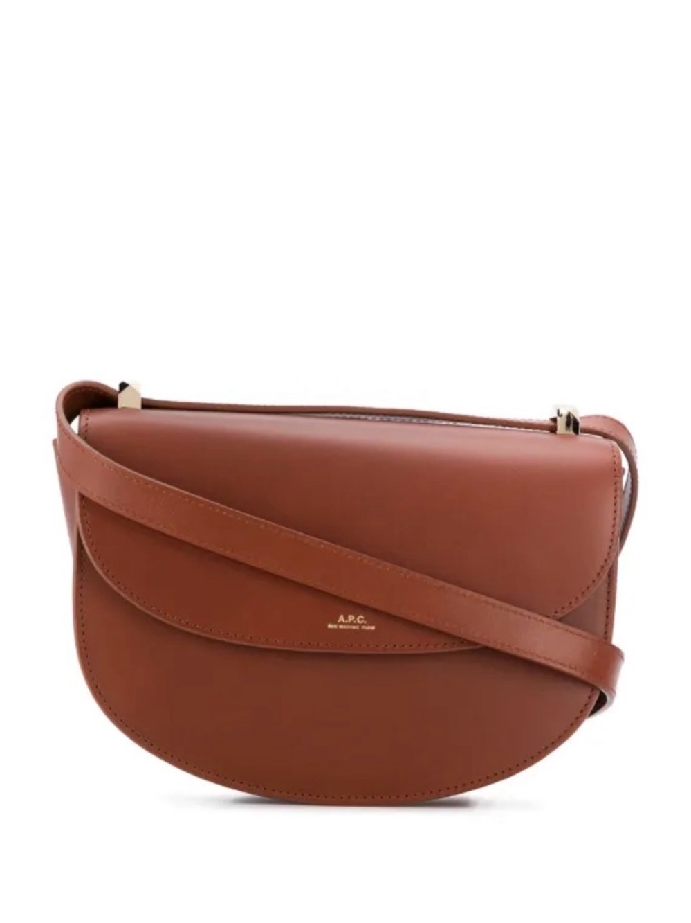 A.P.C. Geneva Flop Brown Brown Leather Bag - Picture 6 of 7